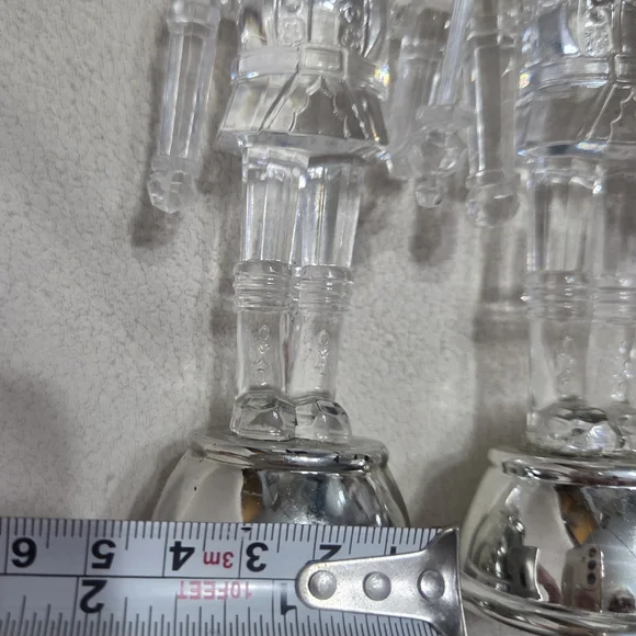 Colorful LED Nutcracker Figurine Soldier sword  Acrylic Christmas Ornaments 6" - Picture 5 of 10